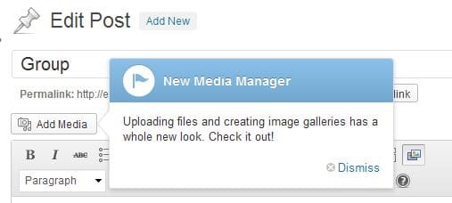 WordPress 3.5 Media Manager