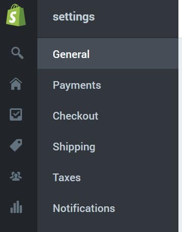 Shopify Settings